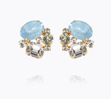 Caroline Svedbom Mini Carolina Earrings Gold Sky Blue Combo