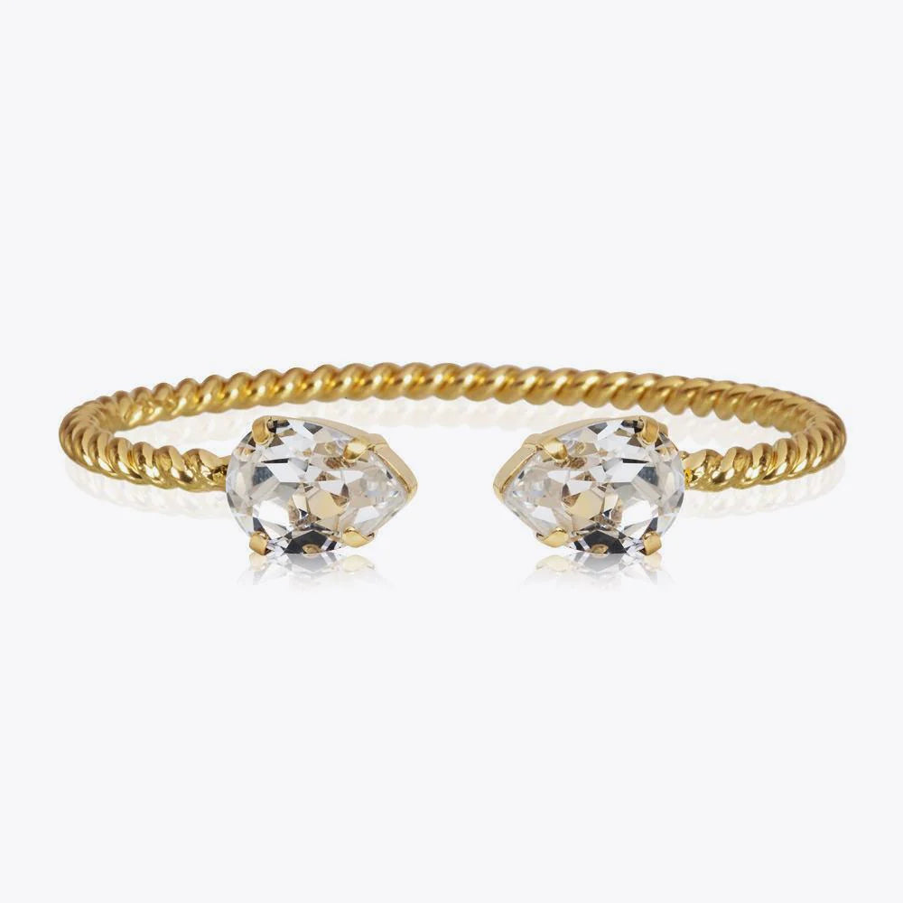 Caroline Svedbom Mini Drop Bracelet Gold Crystal