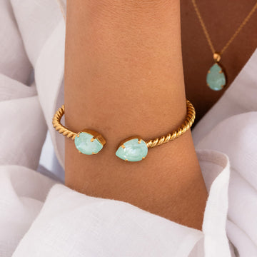 Caroline Svedbom Mini Drop Bracelet Gold Soft Mint
