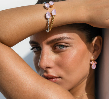 Caroline Svedbom Mini Drop Bracelet Gold Soft Pink