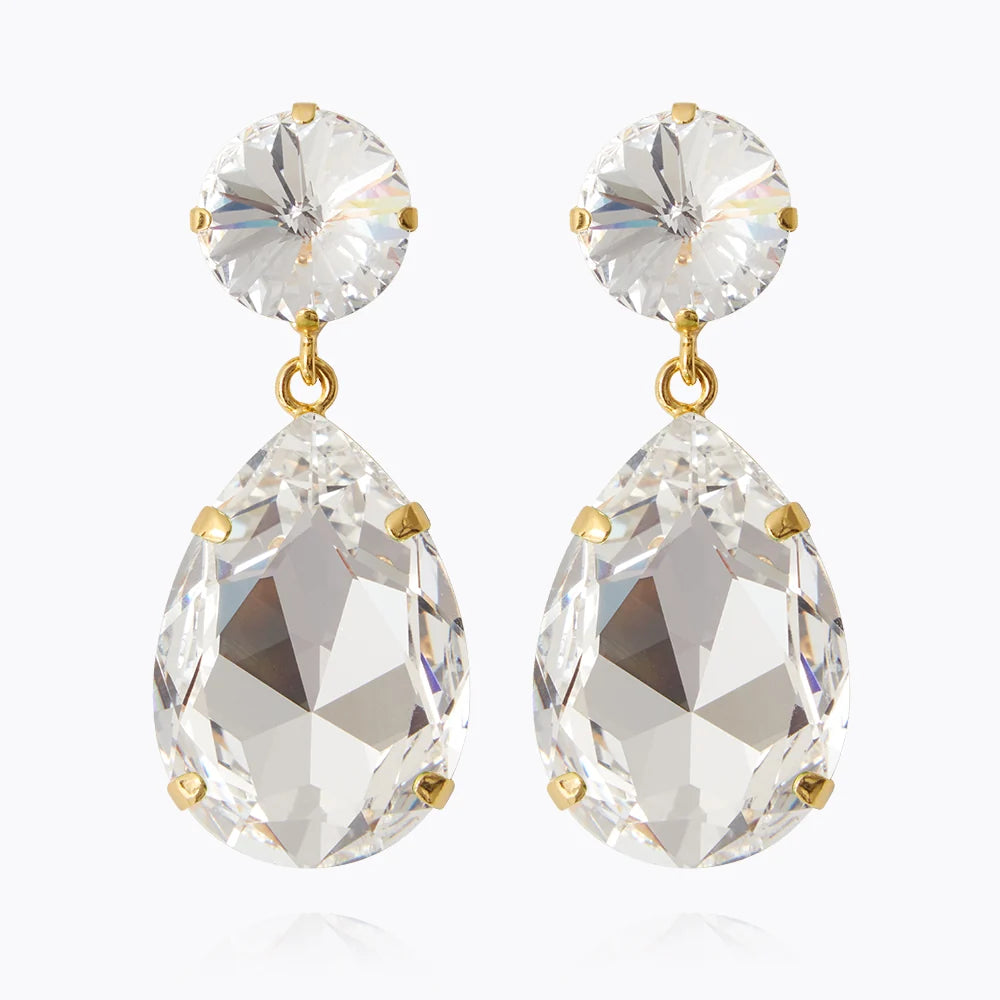 Caroline Svedbom Perfect Drop Crystal Earrings