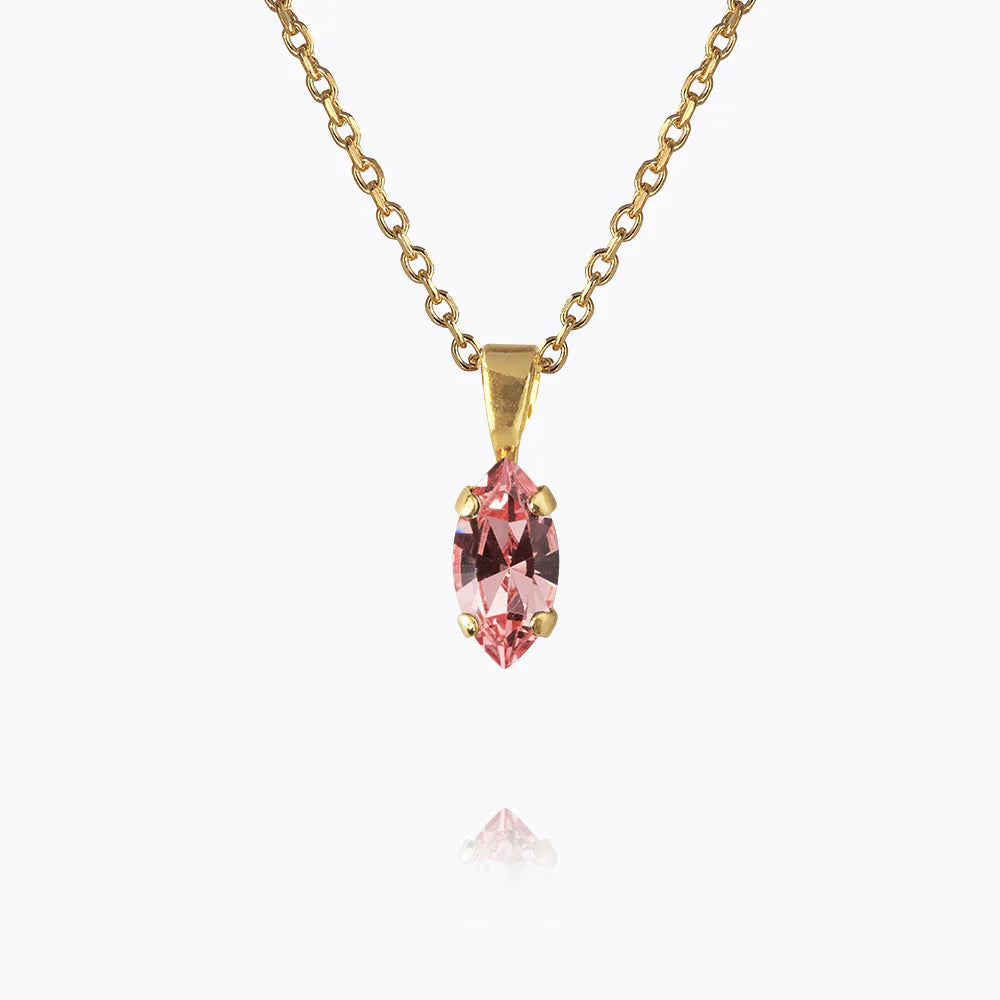 Caroline Svedbom Petite Navette Necklace Light Rose