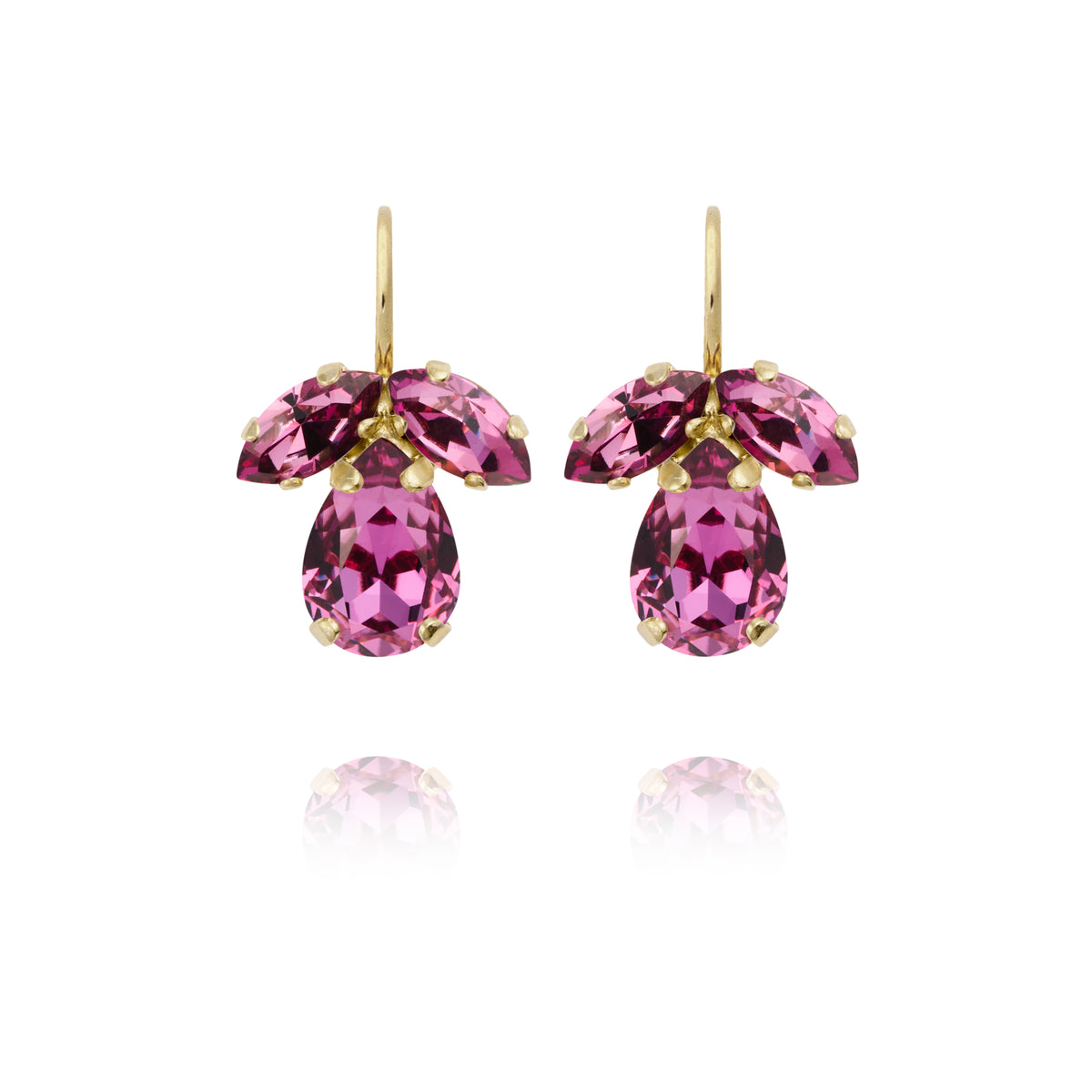 Caroline Svedbom Petite Timo Earrings Gold Dark Rose