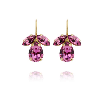 Caroline Svedbom Petite Timo Earrings Gold Dark Rose