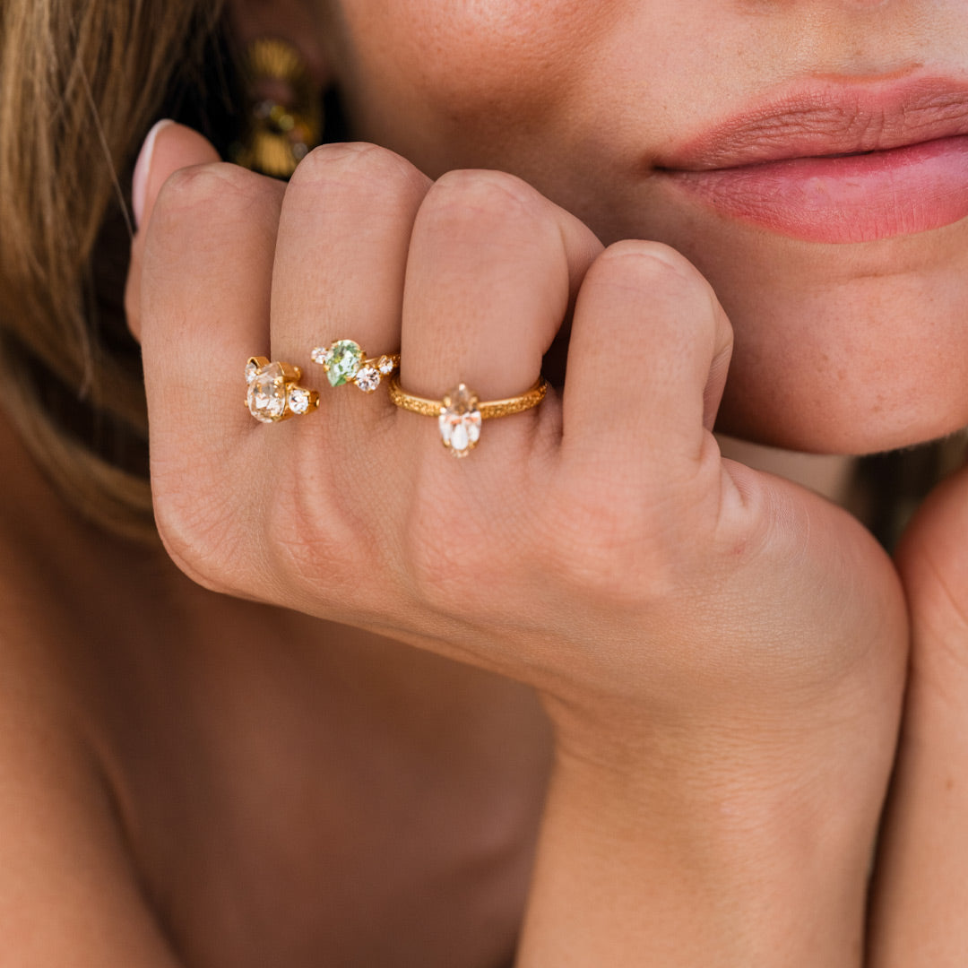 Caroline Svedbom Sandra Ring Gold Chrysolite/Jonquil