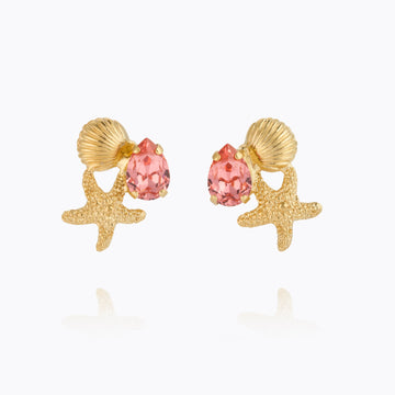 Caroline Svedbom Seascape Earrings - Rose Peach Crystal