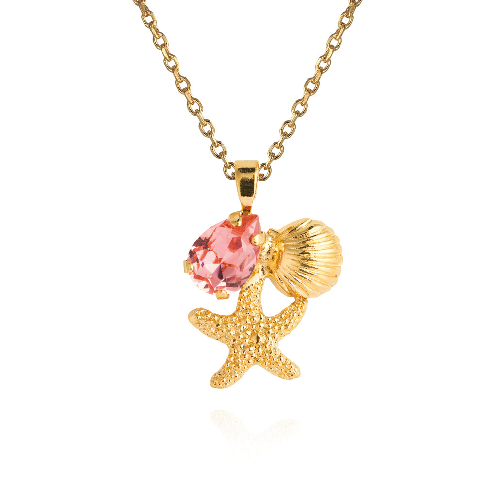 Caroline Svedbom Seascape Necklace Gold Rose Peach