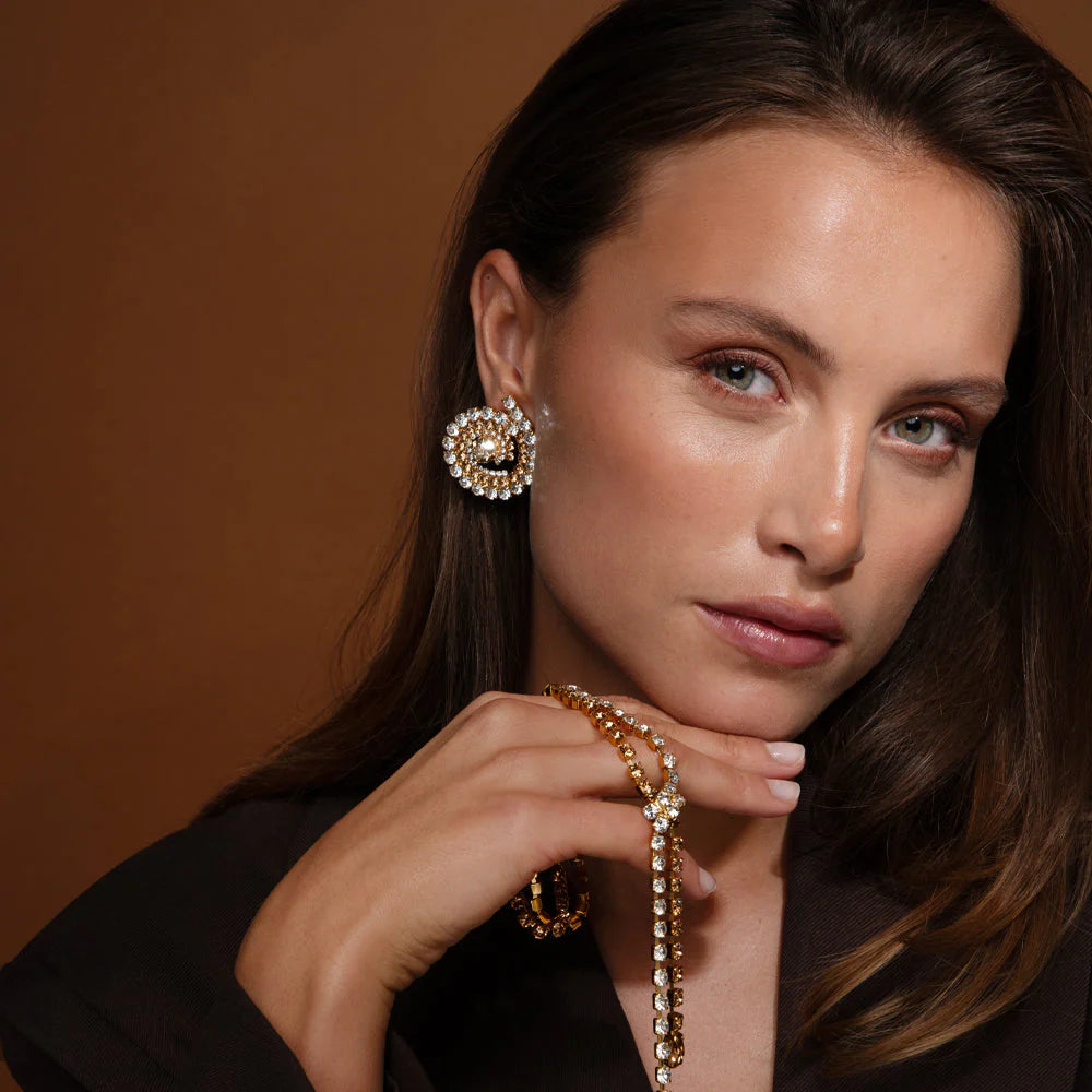 Caroline Svedbom Yvette Necklace Gold Topaz Combo