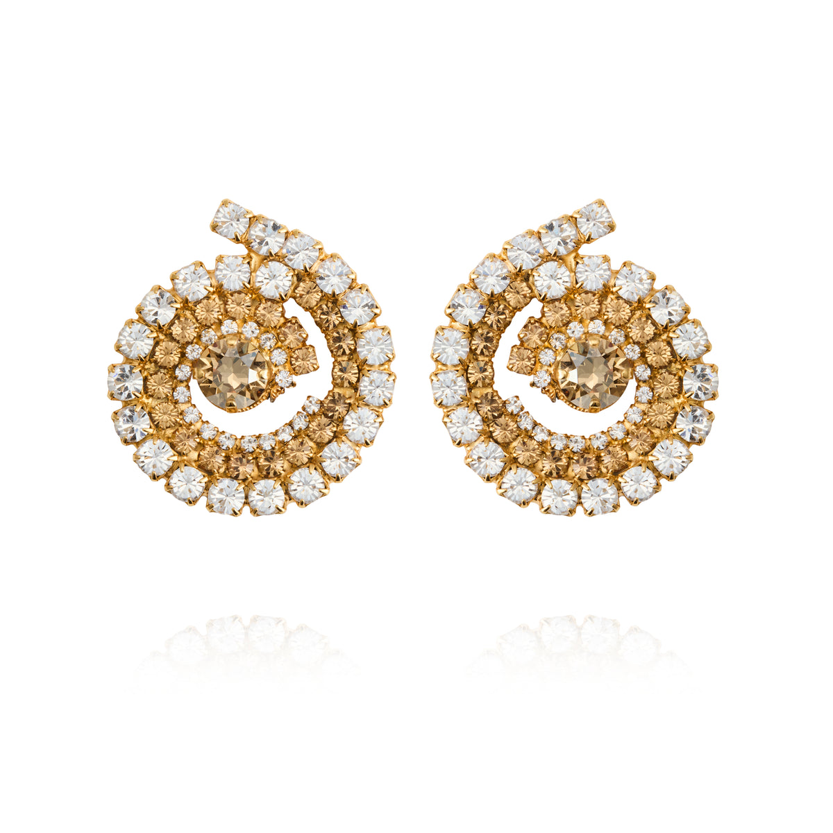Caroline Svedbom Zia Earrings Gold Topaz Combo