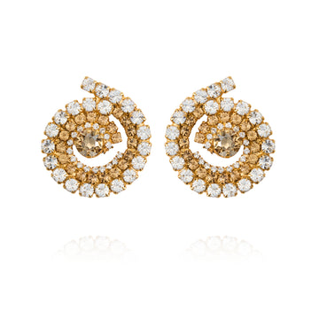 Caroline Svedbom Zia Earrings Gold Topaz Combo
