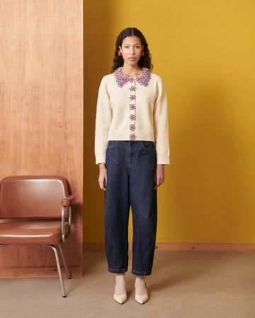 Celia B Bloom White Cardigan
