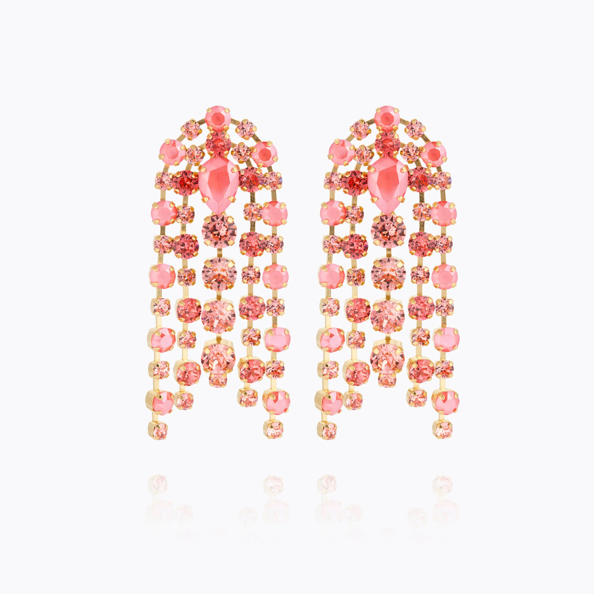 Caroline Svedbom Cirelle Earrings - Rose Peach Gold