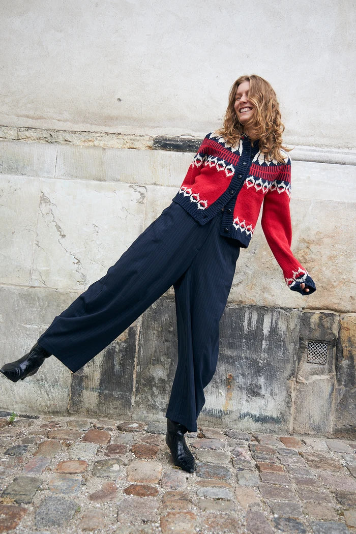 Lollys Laundry Red Clare Knit Cardigan