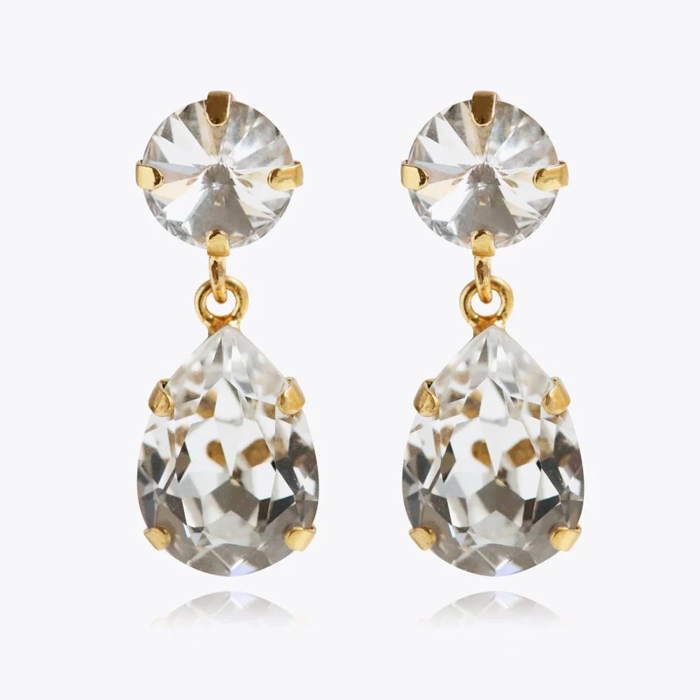 Caroline Svedbom Classic Rope Earrings Gold Crystal