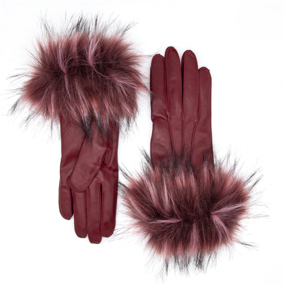 Gala Gloves Rhum Leather Gloves With Fur Cuff And Cashmere Lining