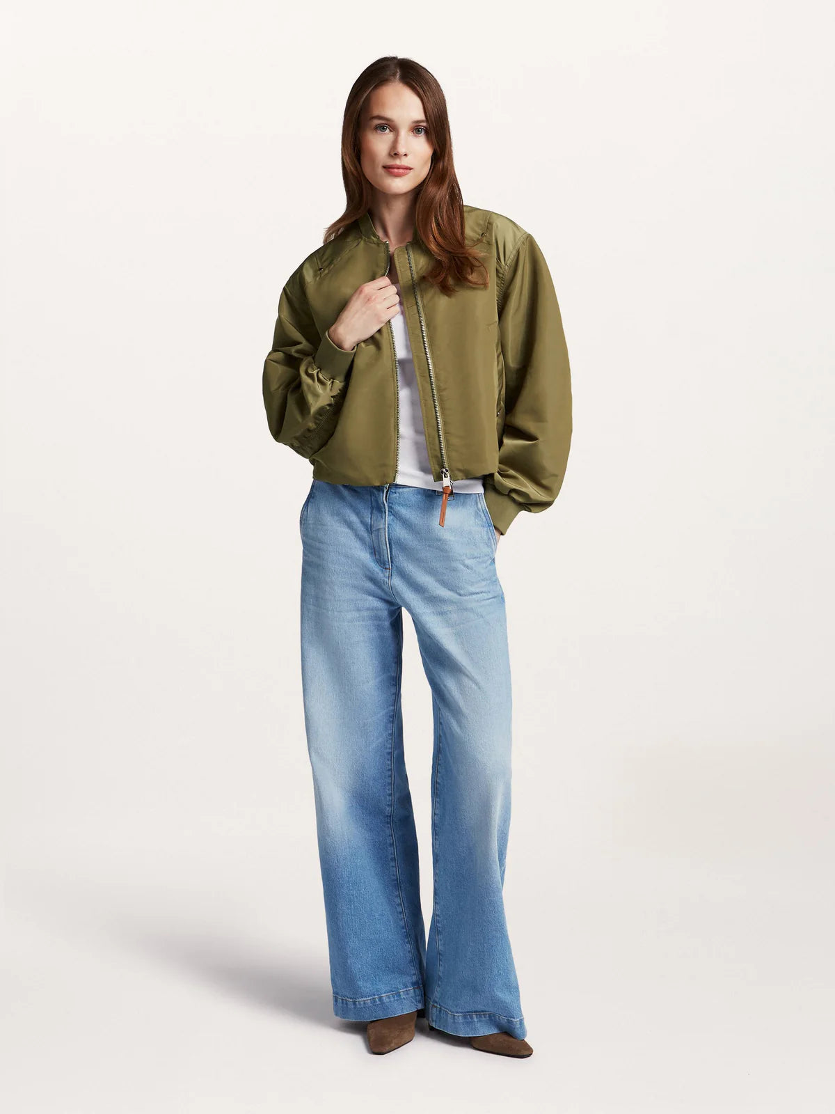 Beaumont Earthy Green Danique Bomber Jacket