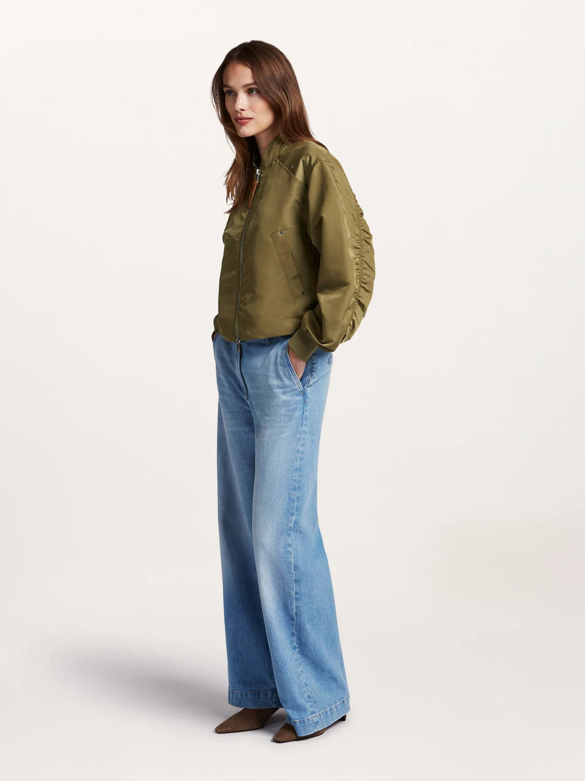 Beaumont Earthy Green Danique Bomber Jacket