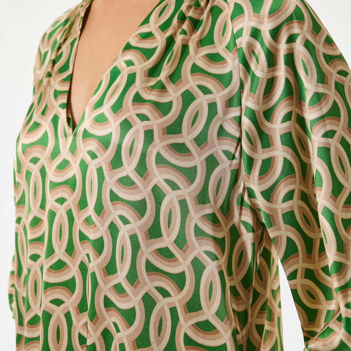 Dea Kudibal Sabrina-Deuce Green Dress With V Neckline