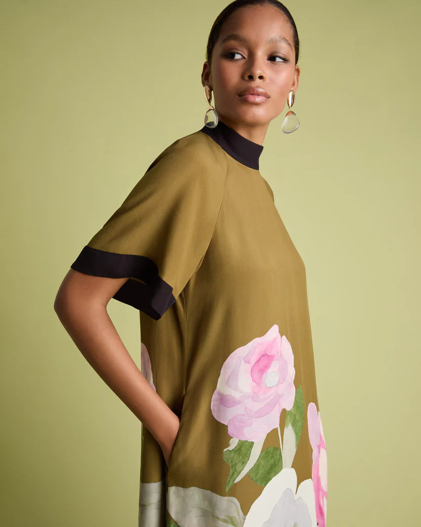 Florere Peony High Neck Maxi Dress