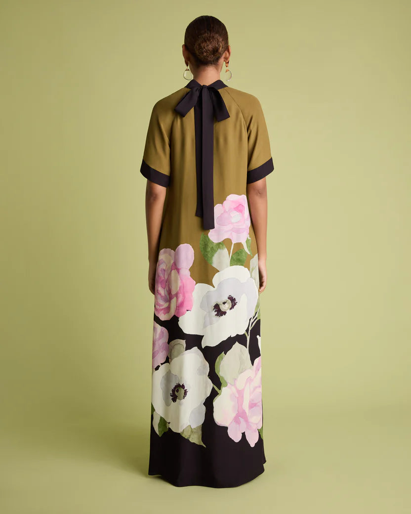 Florere Peony High Neck Maxi Dress