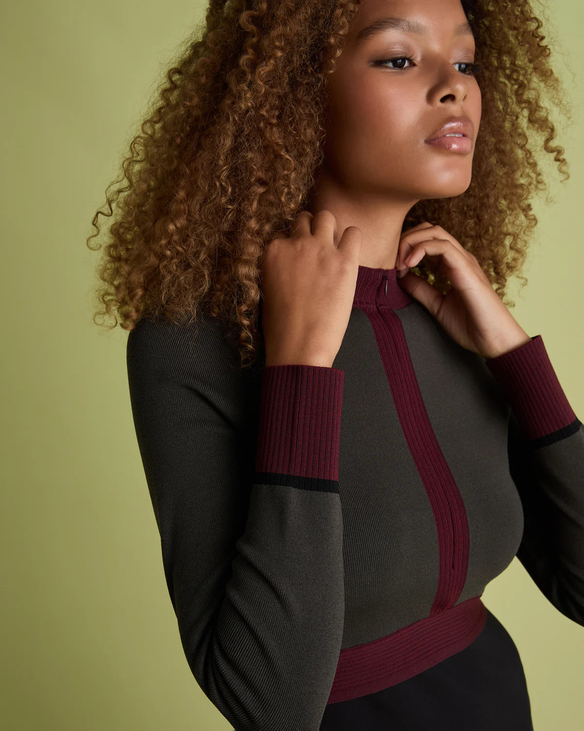Florere Colourblock Knit &amp; Woven Dress