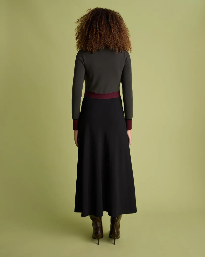 Florere Colourblock Knit &amp; Woven Dress