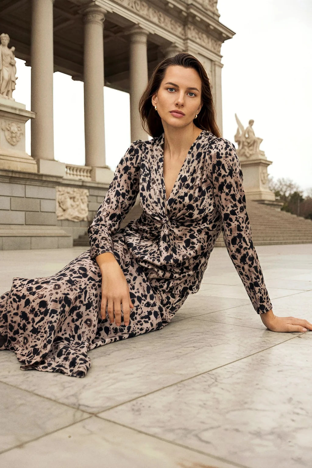 Dea Kudibal Cecile Stretch SIlk Twill Sauvage Blouse With Drape Detail