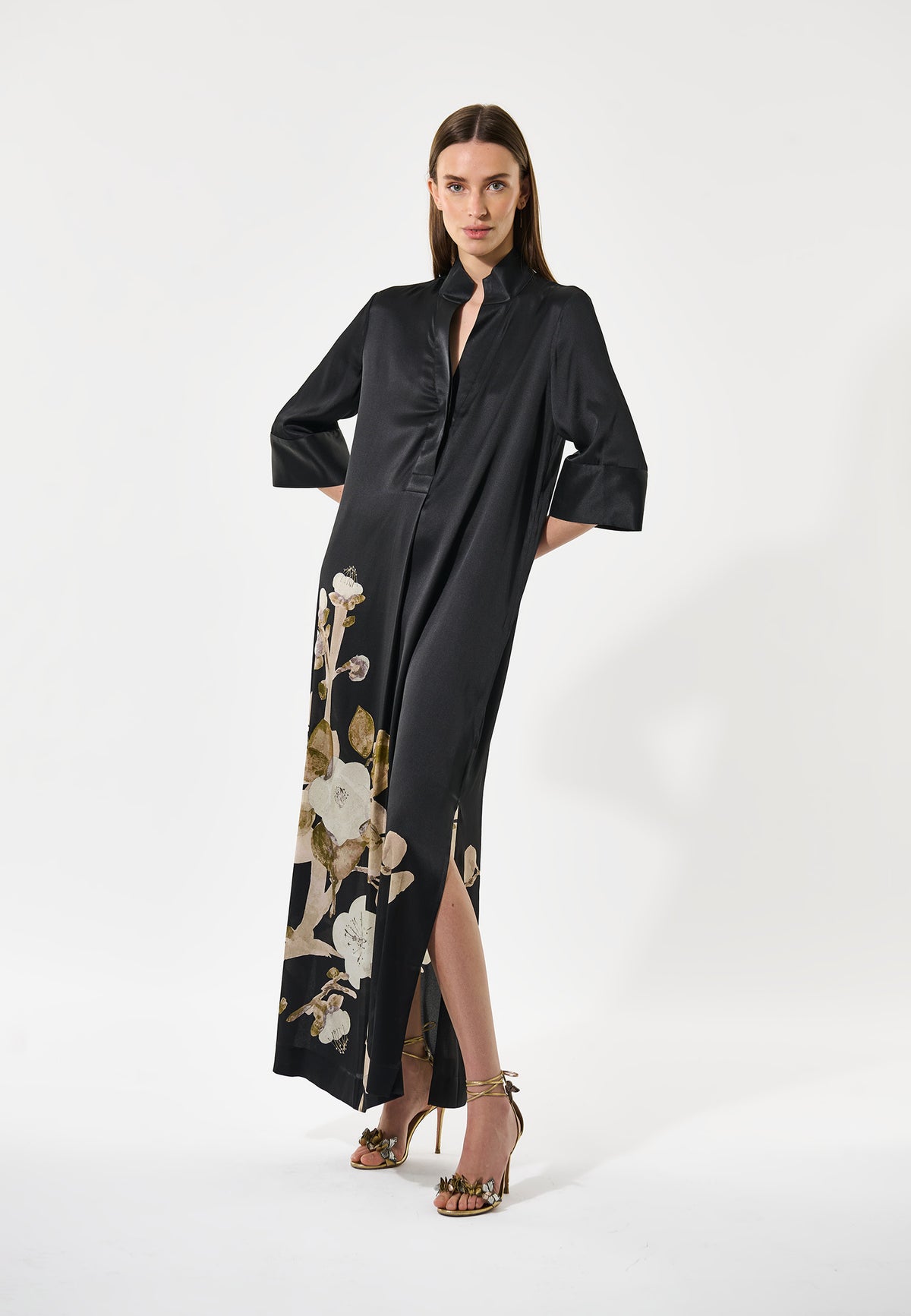 Dea Kudibal Helga Lotus Black Kimono Dress