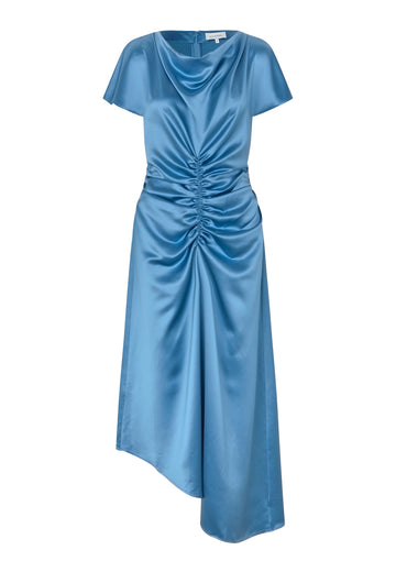 Dea Kudibal Jackie Iris Blue Dress With Flounce Sleeve