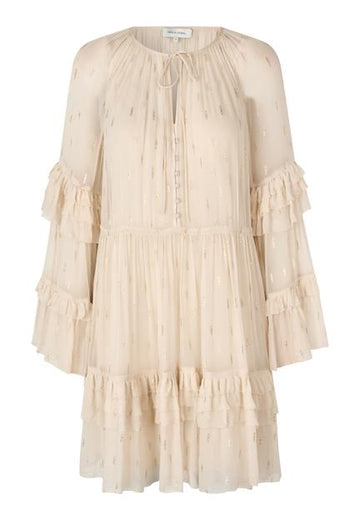 Dea Kudibal Juliet Champagne Dress With Ruffles