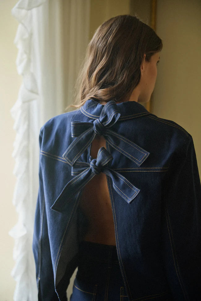 Dea Kudibal Muriel Denim Jacket With Bows
