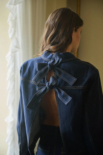 Dea Kudibal Muriel Denim Jacket With Bows