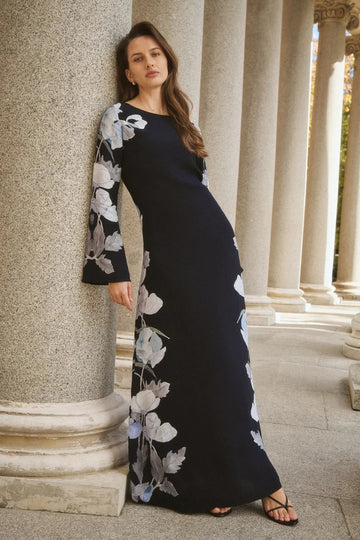 Dea Kudibal Nicole Reverie Midnight Dress With Boat Neck