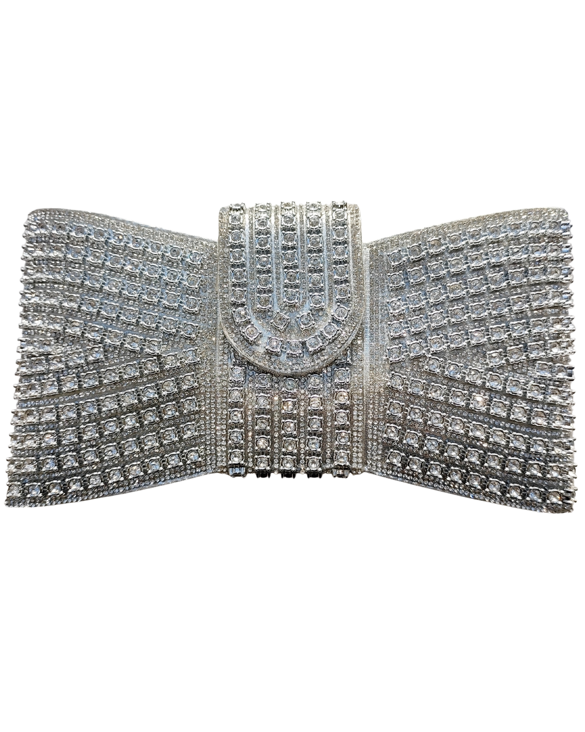 Dekers Shimo Shimo Bow Clutch - Silver
