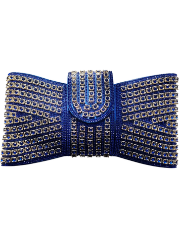Dekers Shimo Shimo Bow Clutch Blue