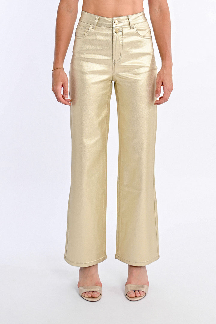Molly Bracken Golden Beige Ladies Woven Pants