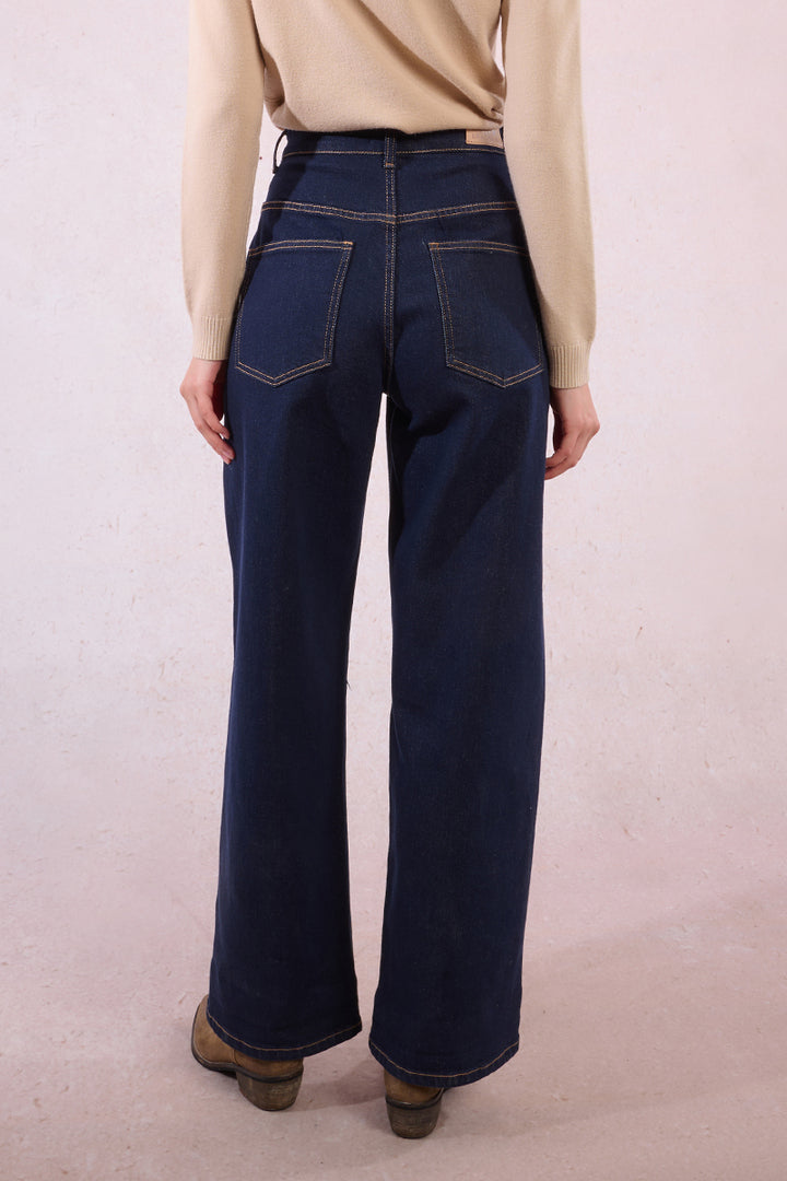 Molly Bracken Navy Wide Denim Jeans