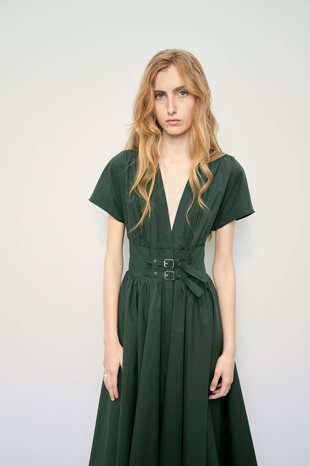 MEIMEIJ Evergreen Belted Midi Dress