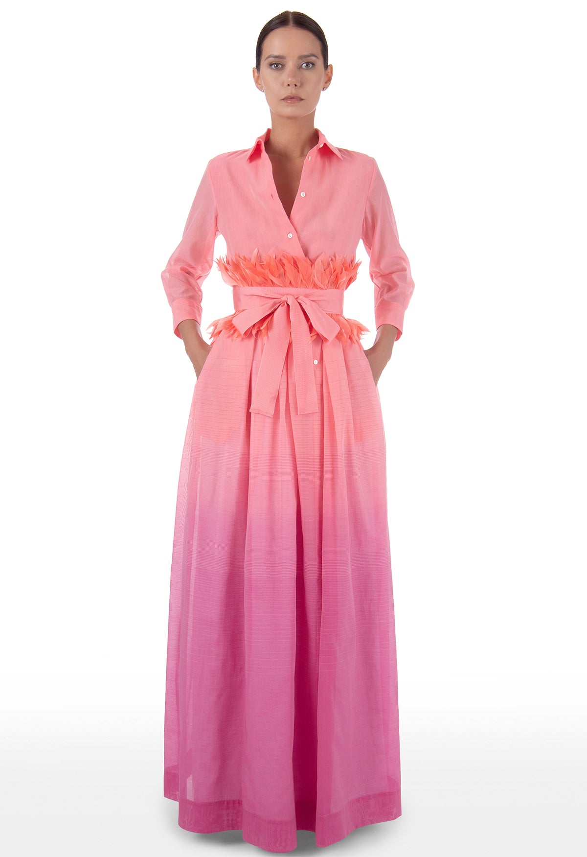 Sara Roka Elena Long Floor Length Dress