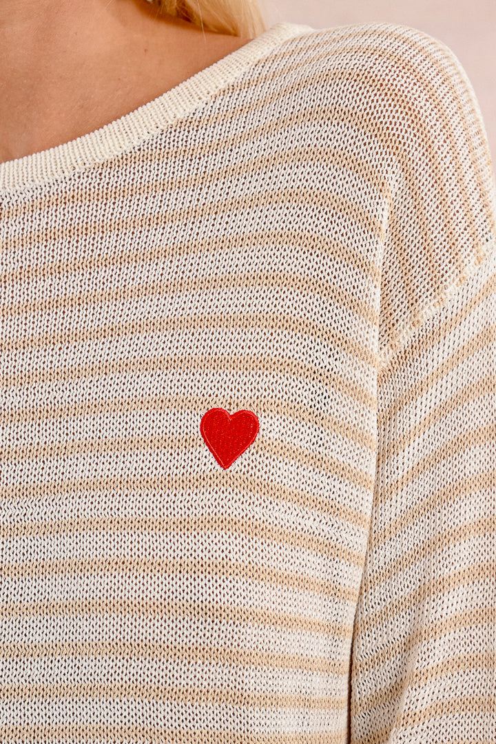 Molly Bracken Off White/Beige Sweater