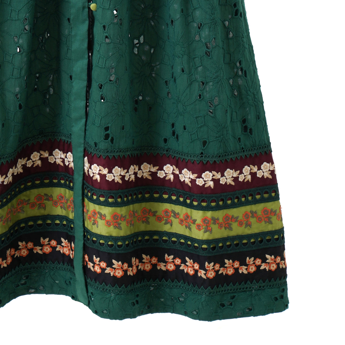 Emily Lovelock Miriam Pine Neede Broderie Anglaise Dress