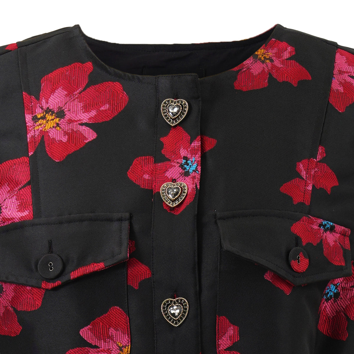 Emily Lovelock Ria Lava Red Jacquard Waistcoat