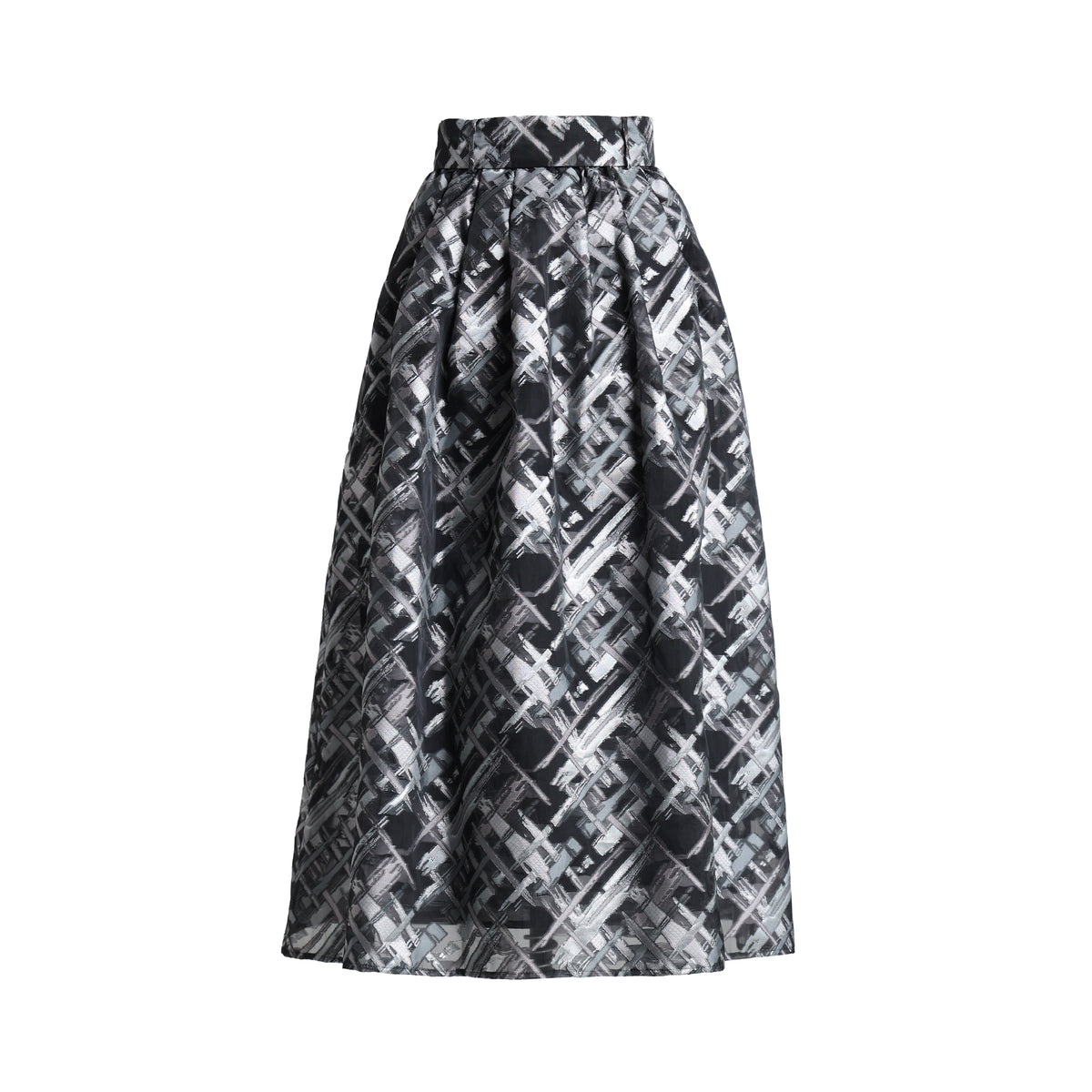 Emily Lovelock Maya Grey Jacquard Skirt
