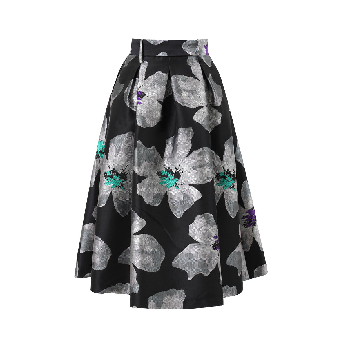 Emily Lovelock Zelda Grey Jacquard Skirt