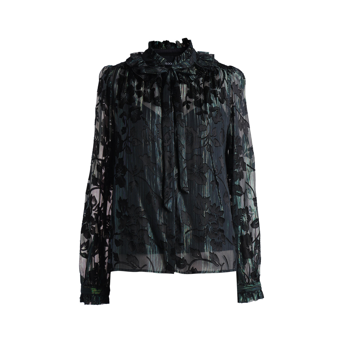 Emily Lovelock Juliet Lurex Jacquard Blouse