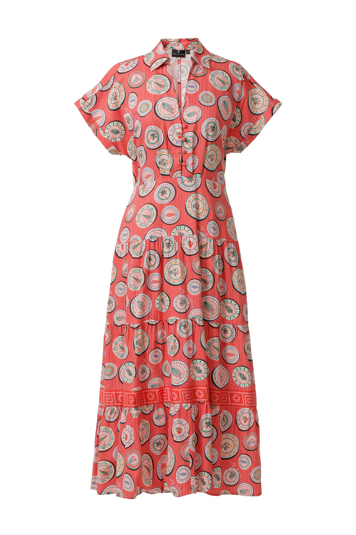 Emily Lovelock Flame Scarlett Red Giana Dress