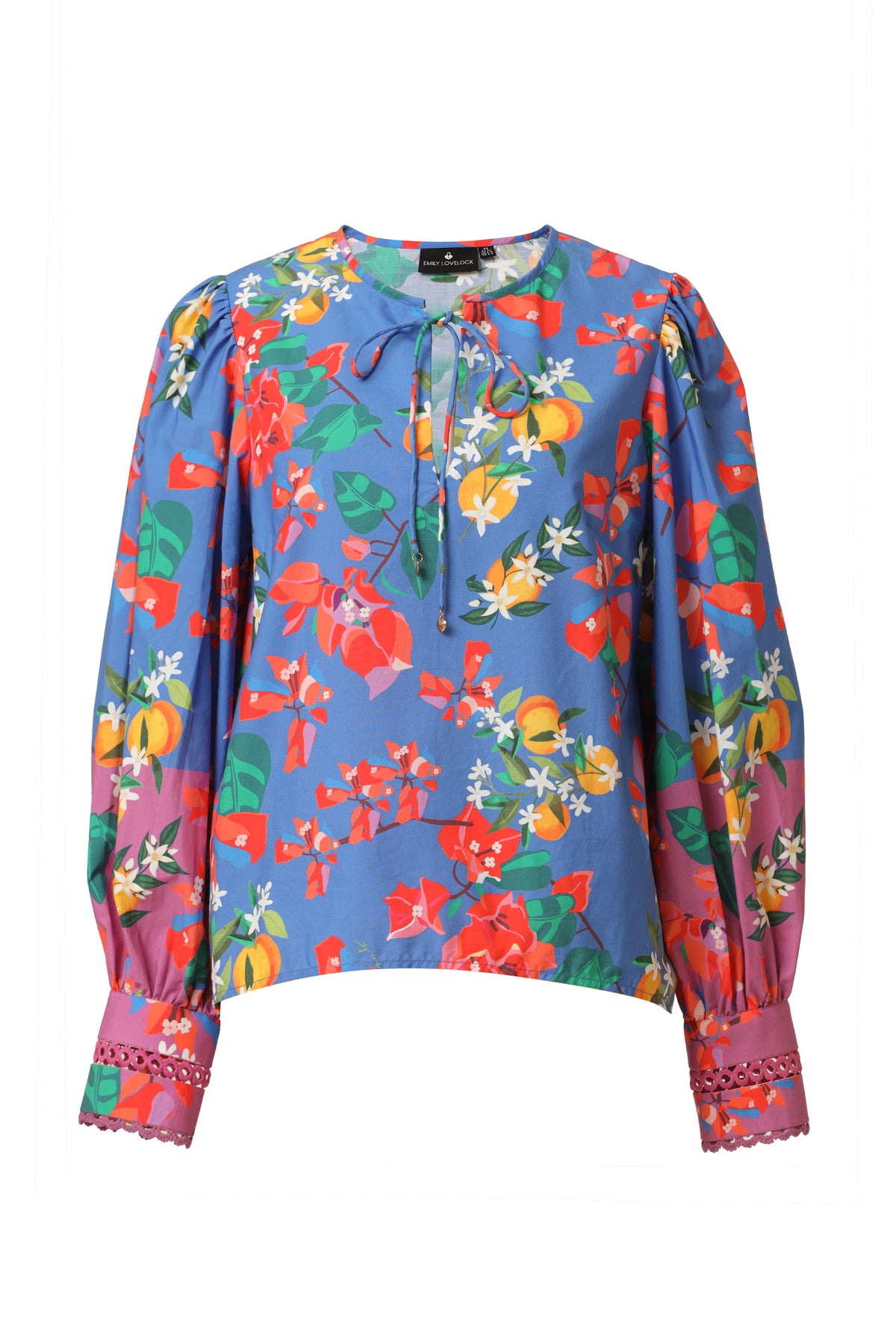 Emily Lovelock Amparo Blue Eva Blouse