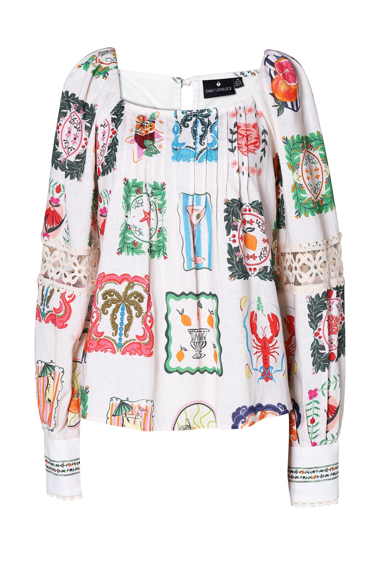 Emily Lovelock Rosie Chalk Blouse