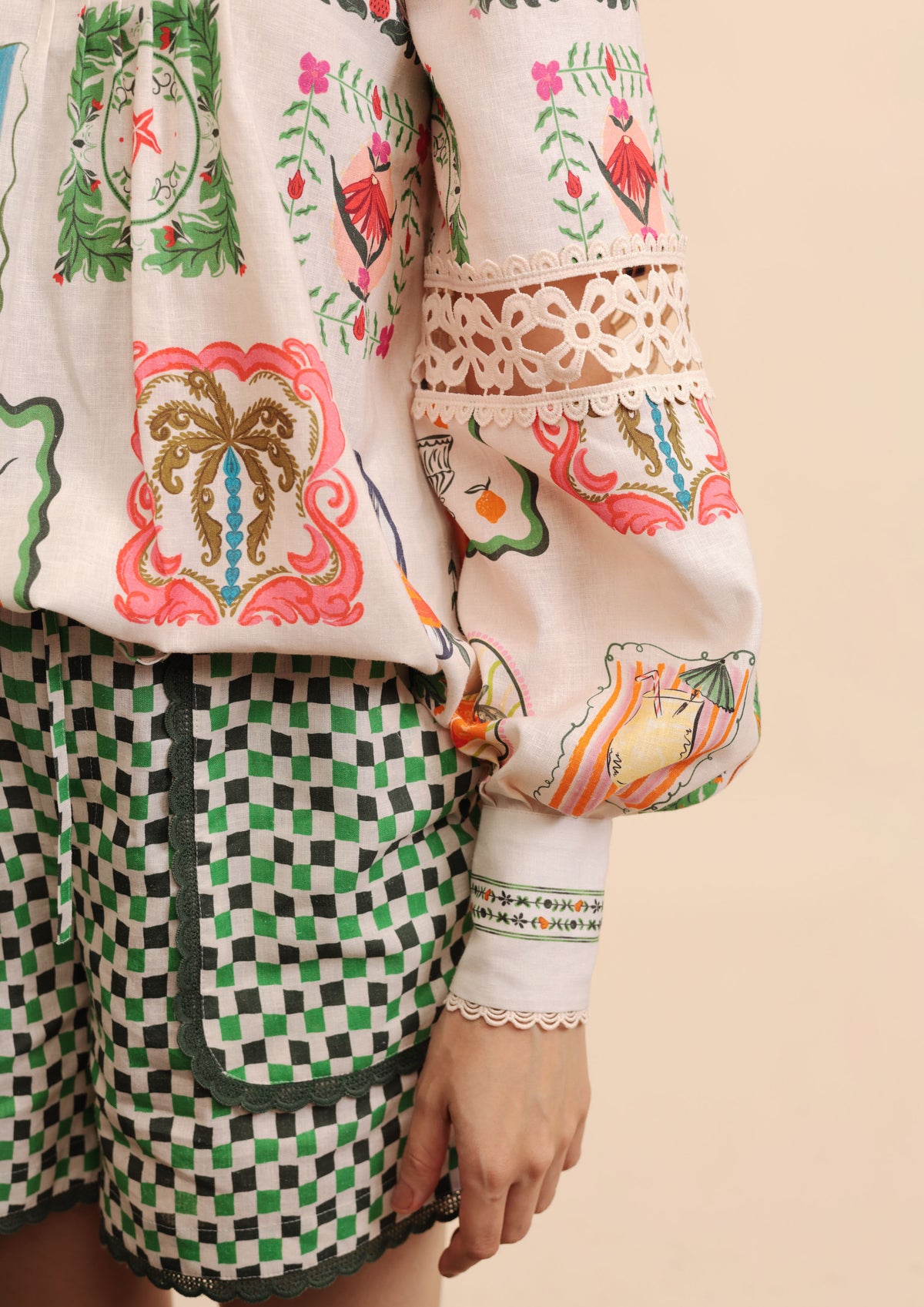 Emily Lovelock Rosie Chalk Blouse