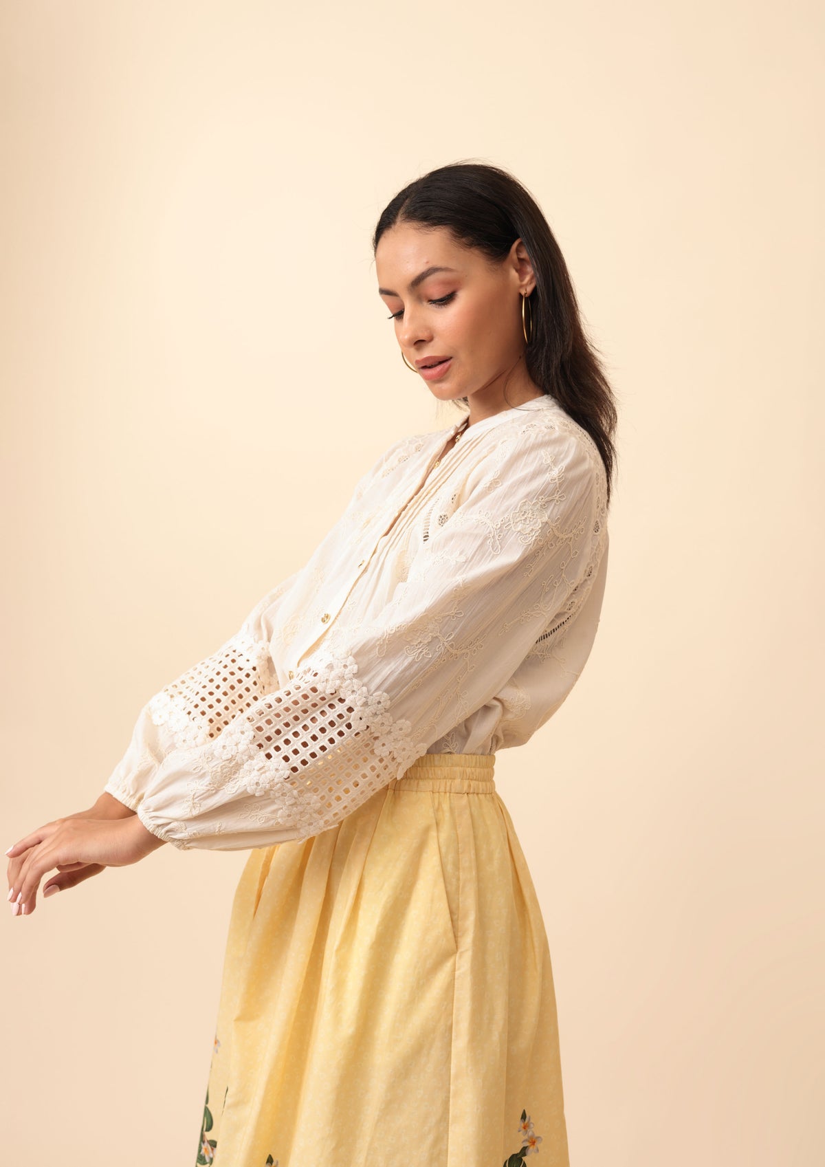 Emily Lovelock Martha Ivory Blouse